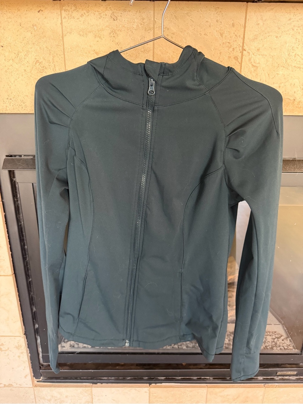 Yogalicious Dark Green Full-Zip Active Hoodie
